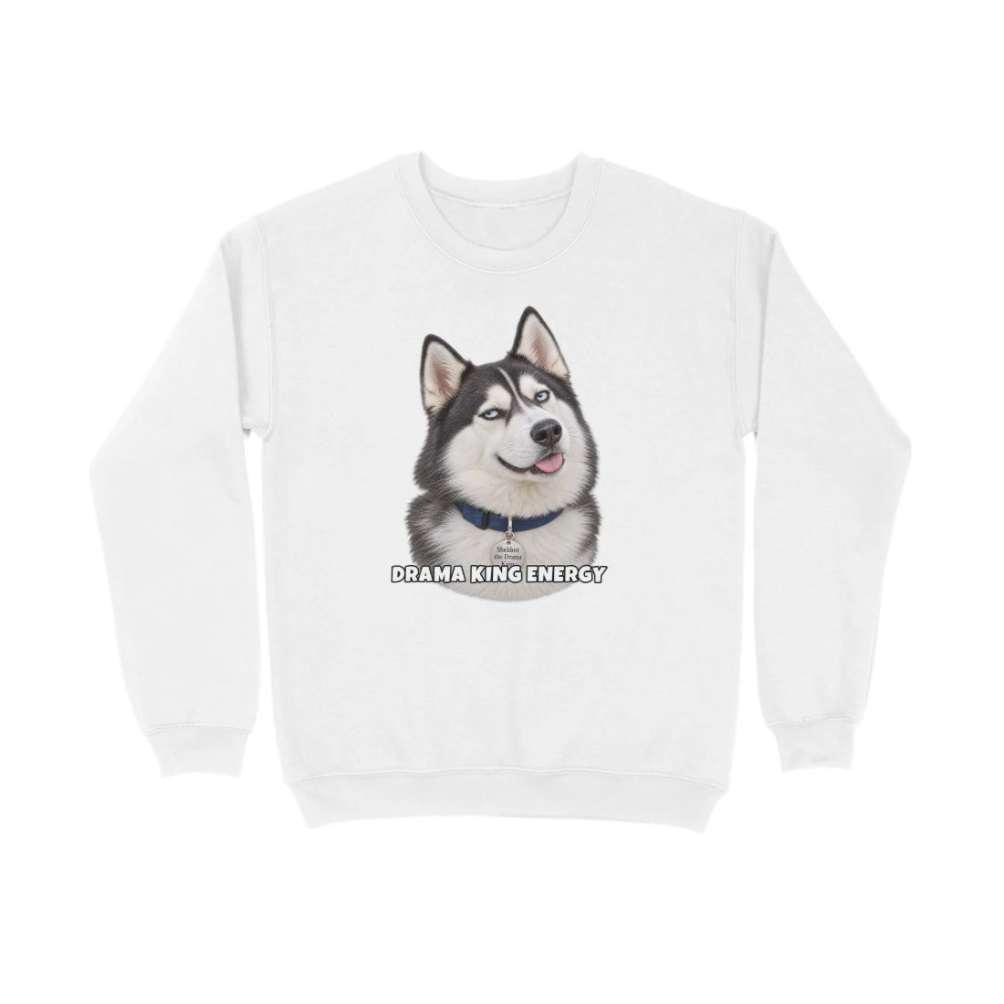Sheldon Sweatshirt - Drama King Energy - White